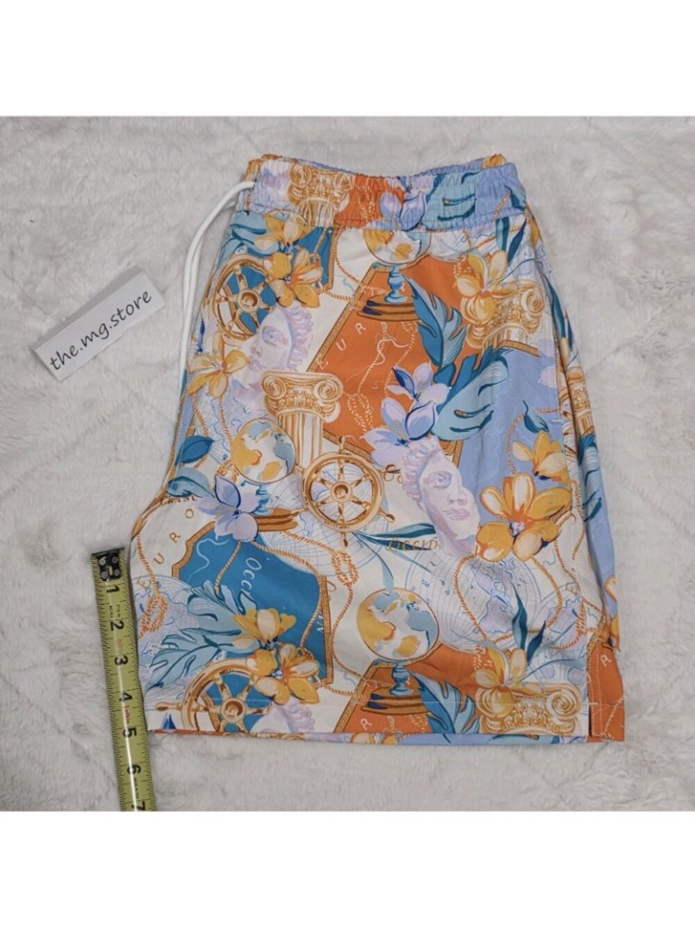 Robert Graham Gold Treasure Nautical Tropical Print Swim Shorts Men's Sz 2XL - Picture 4 of 9